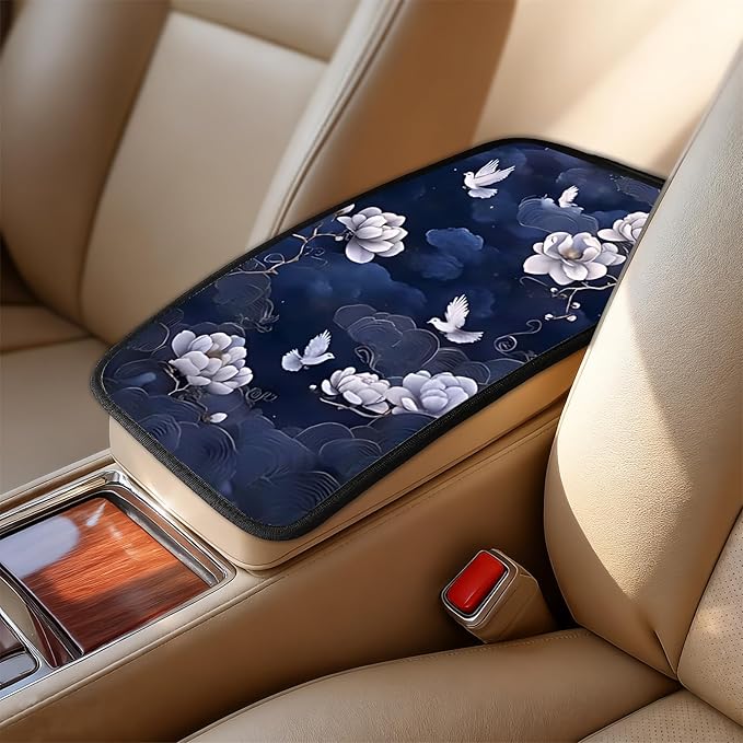 Car Armrest Cover Pad - Car Center Console Cushion Protector Against Pet Claws, Dirt and Sticky Fingers, Comfortable Auto Decor Accessory Fit for Sedan, Van, SUV