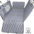 Chumajor Back Seat Extender for Dogs-Supports 400lb,Waterproof Dog Car Seat Cover Hard Bottom-Detachable,600D Heavy Duty Scratch Proof Nonslip Soft,Dog Hammock for Car,SUVs-Grey