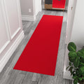 Ottomanson 2' x 9' Hallway Runner with Scraper Pile - Extra Durable Non-Slip Rug Mat for Indoor & Outdoor Use - Ideal for Kitchen, Entryway, Patio & Garage - High-Traffic Carpet, Red