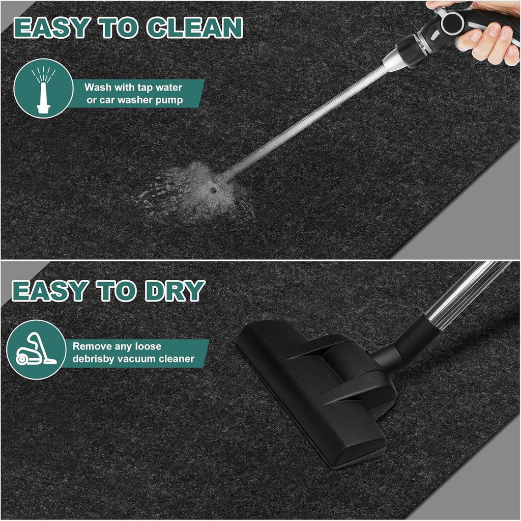 60" x 72" Giant Oil Drip Mat for Garage Driveway, Reusable Rubber Floor Oil Spill Leak Absorbent Pads for Motorcycle Car Oil Leak Stain Resistant