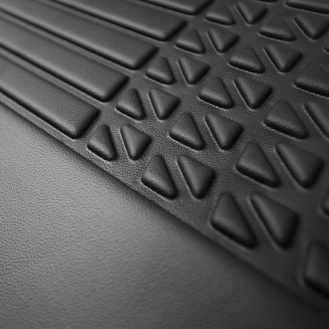 FH Group Automotive Floor Mats - Deep Dish Floor Mats, TPO Plastic Climaproof Floor Mats for Cars, Universal Fit, Trimmable Car Floor Mats, Full Set, Floor Mats for Sedan, SUV, Truck Floor Mats Black