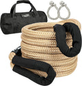 Nylon Kinetic Recovery Tow Rope Heavy Duty Offroad Snatch Strap for for Trucks SUV UTV ATV Tractor Car Jeep, Tractor, Bobcat, Ram 2500, Silverado 2500, Ford F250 (Golden, 1" x 30')