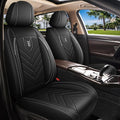 AOMSAZTO Car Seat Covers Full Set Fit for Nissan Rogue Sport 2017-2022 Waterproof Faux Leather Car Seat Cushions Automotive 5 Seat Covers Set（Black）