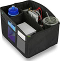 Lebogner Luxury Car Organizer - Front Seat & Backseat Organizer, 4 Inside, 6 Outside Pockets, Easy Fold Design