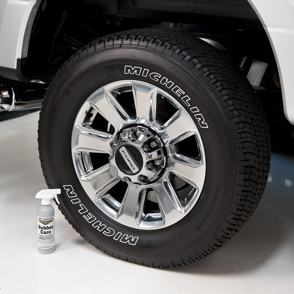 Ceramic Tire Dressing Protector, No Tire Shine, No Dirt or Brake Dust Attracting Residue 1 Gallon Satin/Matte Finish Stays Clean Longer Cleans Up Easier Aircraft Grade Better Than Automotive Products