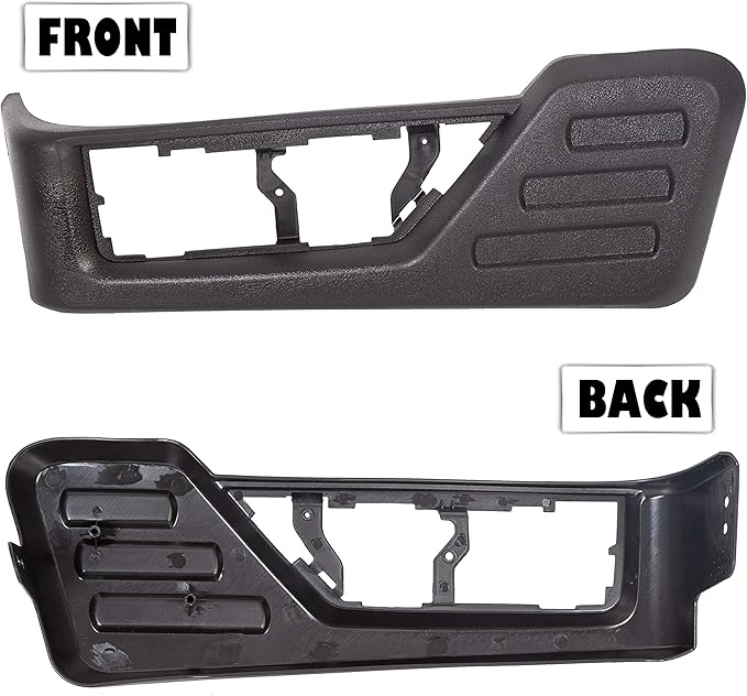 ECOTRIC Black Front Driver Seat Cushion Panel Trim Compatible with 2008-2010 Ford F250 F350 F450 F550 Super Duty Replacement for 8C3Z-2562187-CB
