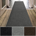iCustomRug Spartan Weather Warrior Duty Indoor/Outdoor Utility Ribbed in 3ft,4ft,6ft Widths 70 Custom Sizes with Natural Non-Slip Rubber Backing 4'X12' in Charcoal