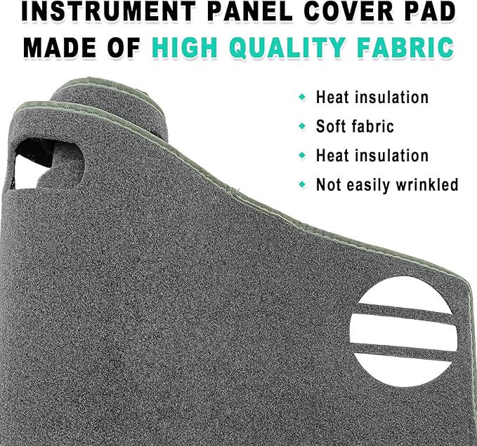 Dash Cover Mat, Center Console Cover Sunshield Protector, Dashboard Cover Compatible with T0y0ta RAV 4 2019 2020 2021 2022 2023 2024 2015 (Gray Trim)