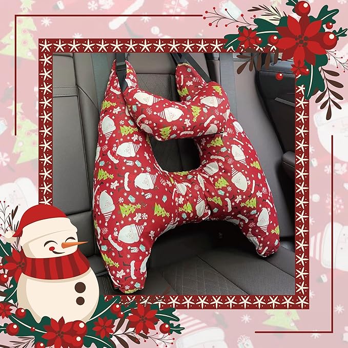 Car Pillow for Kids, Car Neck Head Support Cushion Set,Travel car seat Safety Pillow,h Shape car Sleeping Pillow Kids,Pillow case can be Disassembled and Washed (H)