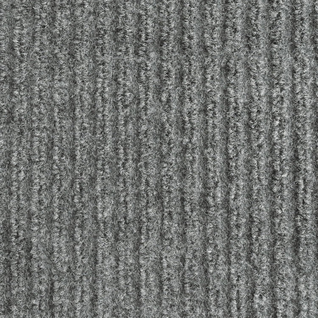 iCustomRug Spartan Weather Warrior Indoor/Outdoor Utility Ribbed Carpet Runner with Non-Slip Thermoplastic Rubber Backing, 3ft X 6ft in Grey