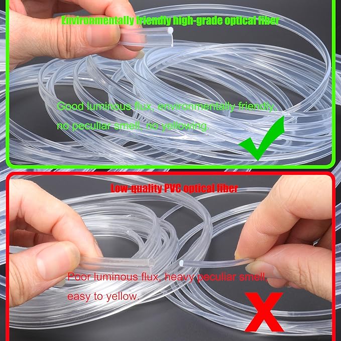 Optic Fiber Waterproof Car Side Glow LED Illumination Optic Fiber Band Car Interior Atmosphere Neon Cold Lights 6 Meters (19.69ft)