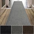 iCustomRug Spartan Weather Warrior Duty Indoor/Outdoor Utility Ribbed in 3ft,4ft,6ft Widths 70 Custom Sizes with Natural Non-Slip Rubber Backing 4'X50' in Grey