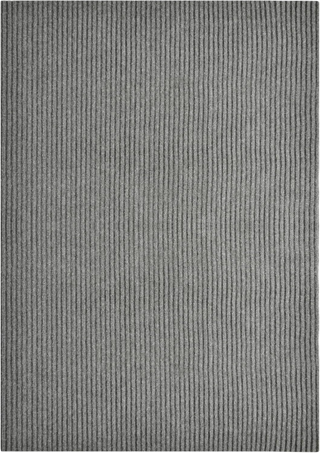 iCustomRug Spartan Weather Warrior Indoor/Outdoor Utility Ribbed Carpet Runner with Non-Slip Thermoplastic Rubber Backing, 3ft X 4ft Grey