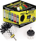 Car, Motorcycle, Truck, Boat - Cleaning Supplies – Drill Brush – Soft White Detailing Brush Kit - Car Wash - Spin Brush - Wheel Cleaner - Interior, Vinyl, Upholstery, Fabric, Leather Seat Cleaner