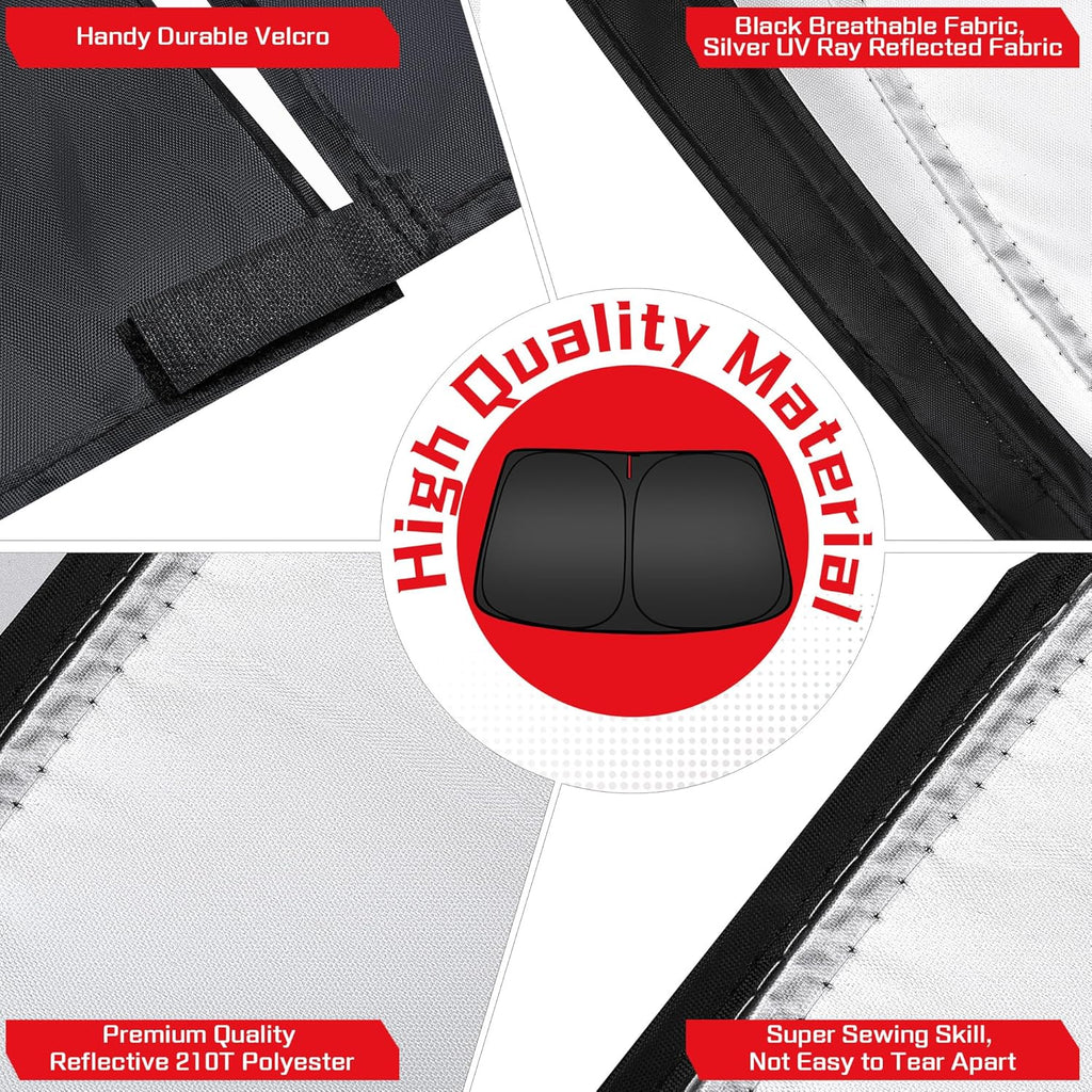 ARISMOTOR Windshield Sun Shade for Ni-ssan Armada 2017-2024, Custom Fit Foldable Front Window Sunshade Sun Visor Protector, Block UV Rays Keep Your Car Cooler