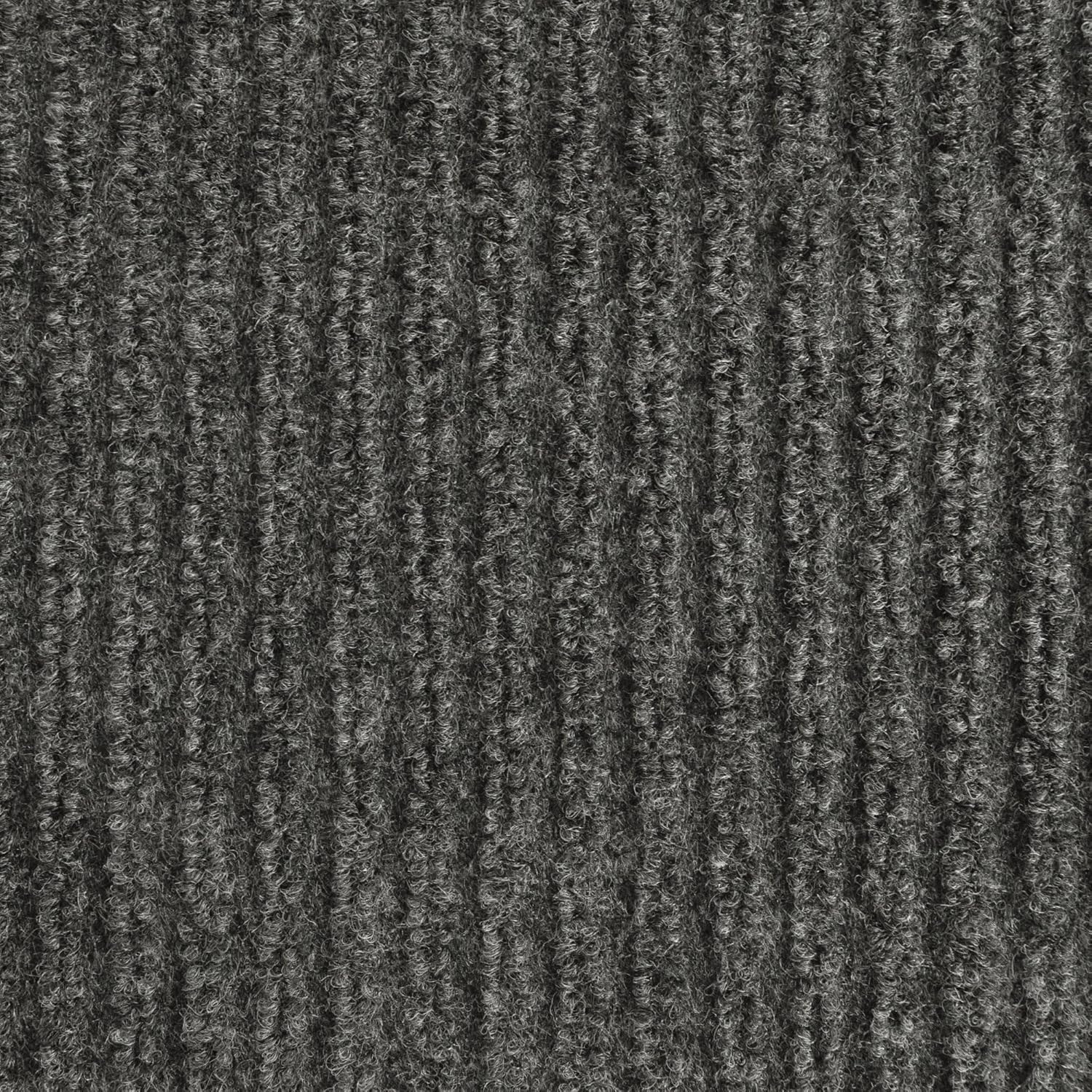 iCustomRug Spartan Weather Warrior Duty Indoor/Outdoor Utility Ribbed in 3ft,4ft,6ft Widths 70 Custom Sizes with Natural Non-Slip Rubber Backing 4'X36' in Charcoal