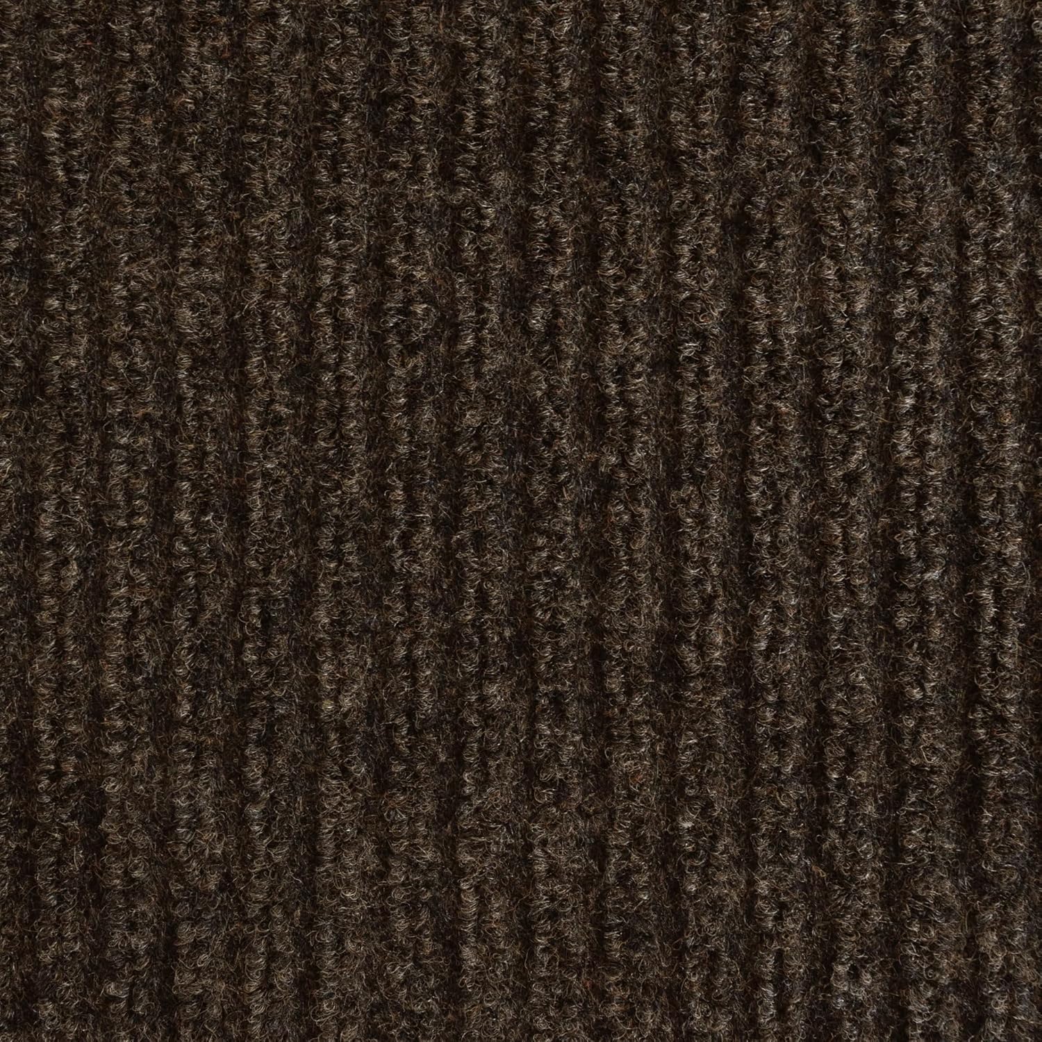 iCustomRug Spartan Weather Warrior Indoor/Outdoor Utility Ribbed Carpet Runner with Non-Slip Thermoplastic Rubber Backing, 6ft X 8ft in Brown