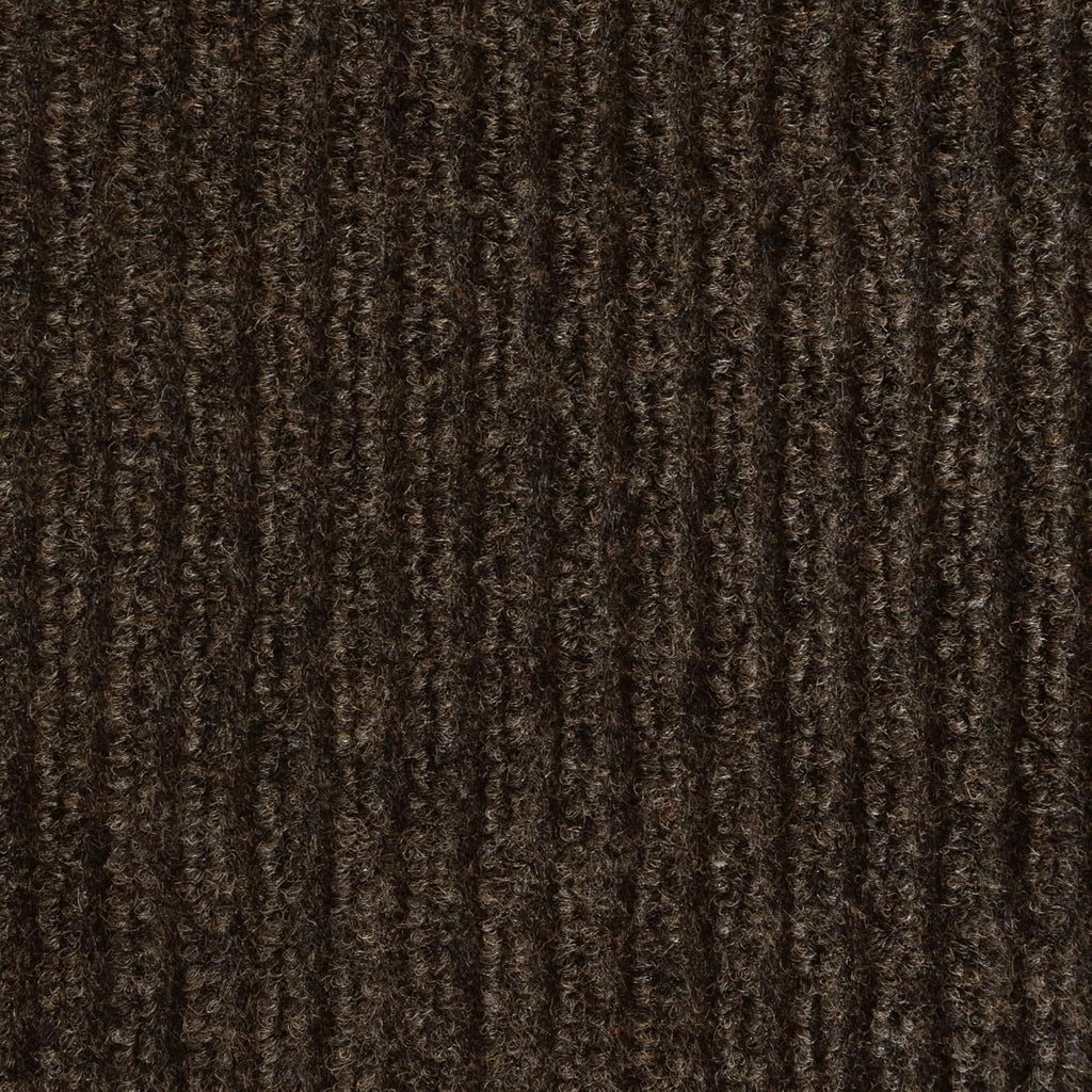 iCustomRug Spartan Weather Warrior Indoor/Outdoor Utility Ribbed Carpet Runner with Non-Slip Thermoplastic Rubber Backing, 6ft X 52ft in Brown