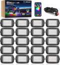 MICTUNING Q1+ MAX 20 Pods Ultra-Bright RGB Rock Lights, Multi-Color Chasing Underglow Lighting, Extensible to 24 Pods, APP Music Sync & DIY Effects, IP68 Waterproof
