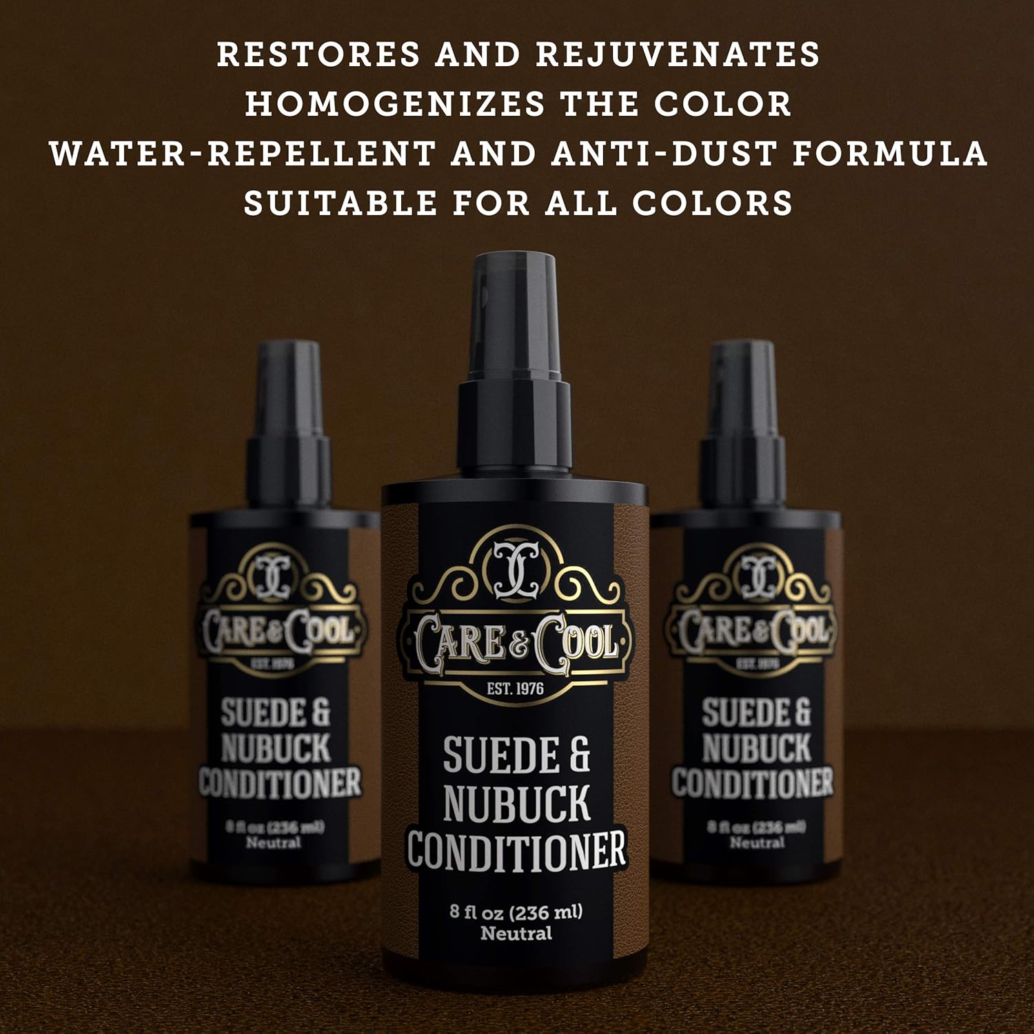 Care & Cool Suede and Nubuck Conditioner - Your Best Choice for Waterproofing and Protecting The Delicate Structure Against The Elements and Abrasive Impurities (16 Fl Oz)