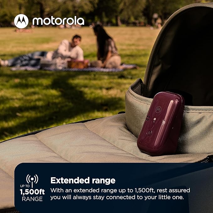 Motorola Nursery PIP12 Baby Monitor Audio Only, Portable and Rechargeable, No WiFi Needed, 1500ft Range HD Sound with Auto Off, Includes Water-Resistant Travel Case