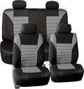 TLH Car Seat Covers Premium 3D Air Mesh Automotive Seat Covers Full Set Gray Seat Covers Airbag Compatible and Split Rear Car Seat Cover Universal Fit Interior Accessories for Cars Trucks and SUV