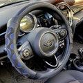 PINCTROT Small Size Steering Wheel Cover Great Grip with 3D Honeycomb Anti-Slip Design, 14 Inch (Blue)