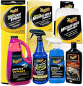 Meguiar's Boat & RV Wash & Wax Starter Kit - The Perfect Detailing Kit For Boats & RVs - Includes Wash, Wax, Water Spot Remover, Vinyl & Rubber Detailer and Cleaning Accessories