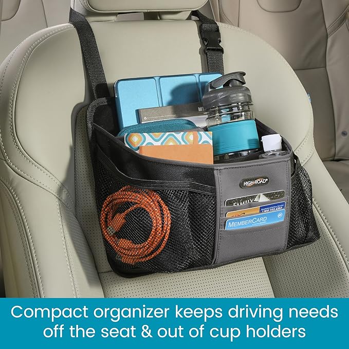 High Road DriverStash Front Seat Car Organizer with Insulated Cup Holder