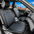 LINGVIDO Car Seat Covers Full Set (5 Seats) - Premium Perforated Nappa Leather, Waterproof Shield, Omni-Adapt Fit SUVs Sedans, Ultimate Family & Pet Protection