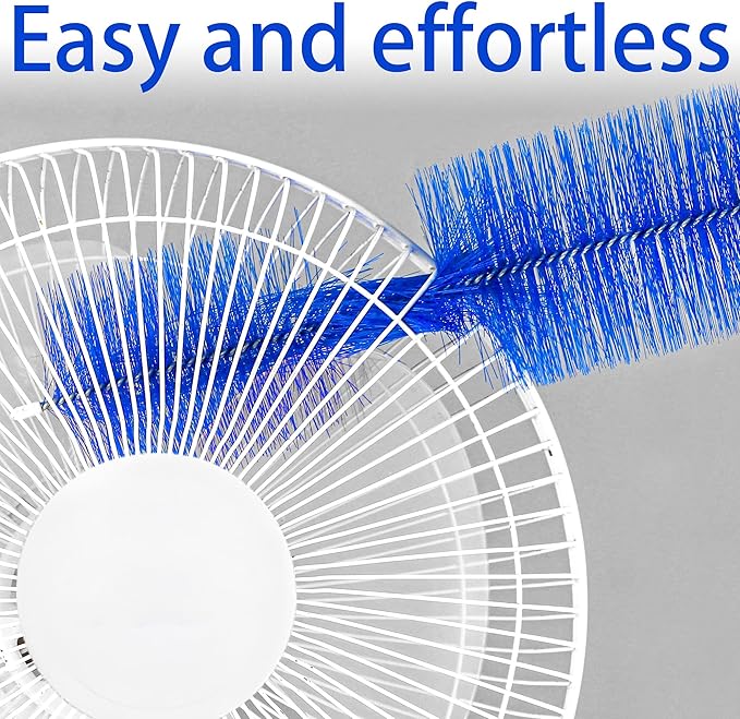 Fan Cleaner Brush Bendable Fans Duster Reusable Dust Remover Plastic Dust Cleaner Flexible Microfiber Head Ceiling Brush for Fans Air Conditioning Home Car Vents Curtain Box Fan Shutters, 3 Pcs