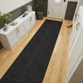 Ottomanson 2'7" x 19' Hallway Runner with Scraper Pile - Extra Durable Non-Slip Rug Mat for Indoor & Outdoor Use - Ideal for Kitchen, Entryway & Garage - High-Traffic Carpet, Black