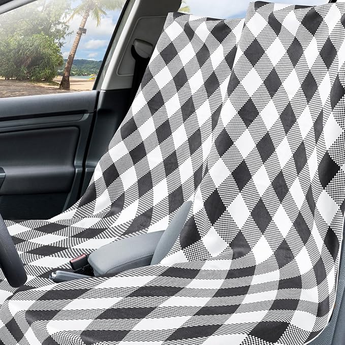 Car Seat Towel Covers with Storage Bag 63 x 32 Inch Athletic Running Towel Seat Sweat Washable Non Slip Cover Gift for Car Outdoor Sport Activities