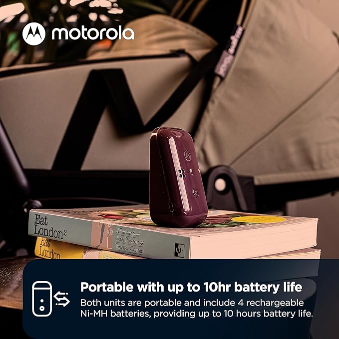 Motorola Nursery PIP12 Baby Monitor Audio Only, Portable and Rechargeable, No WiFi Needed, 1500ft Range HD Sound with Auto Off, Includes Water-Resistant Travel Case
