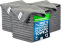 MW Pro Microfiber Cleaning Cloth | Gray | 36 Pack | 16” x 16” | All Purpose Microfiber Towels - Clean, Dust, Polish, Scrub, Absorbent