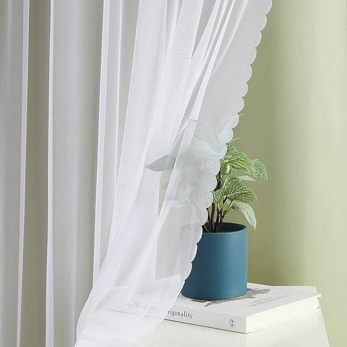 Bujasso Sage Green 90% Blackout Curtains with Sheer Overlay Mix and Match Double Layer Thermal Insulated Window Panels 63 inch Living Room Bedroom Green Drapes with Tiebacks Grommet Top 37" Wx63 Lx2