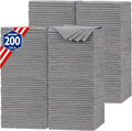 FIXSMITH Shop Towels, Pack of 200, Grey Microfiber Cleaning Cloth Bulk, Microfiber Towels for Cars, All-Purpose Absorbent Cleaning Rags, Dust Cloth for Automotive, Mechanic, Garage, 11.5 x 11.5 inch