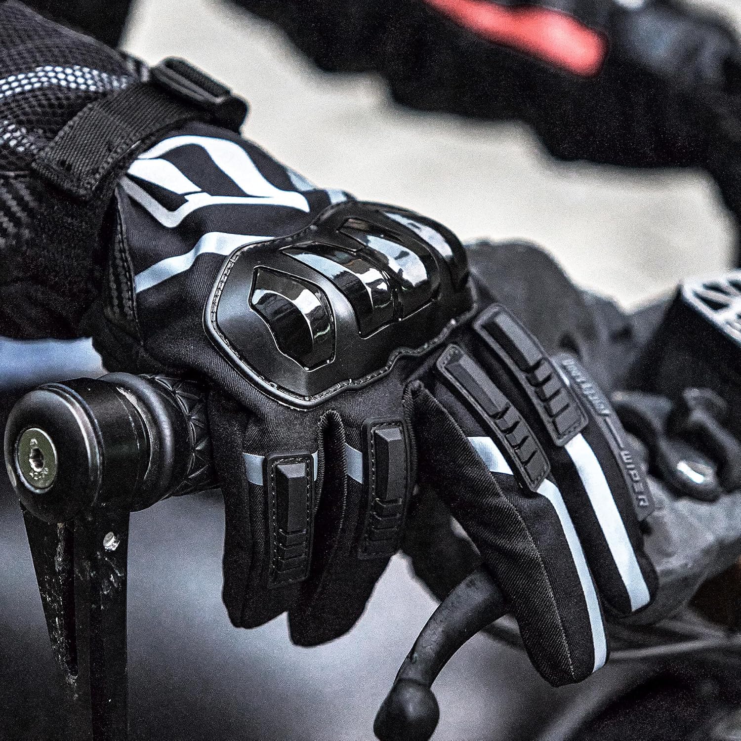 Motorcycle Gloves, Waterproof, Touch Screen, Men's Winter Gloves, ATV, UTV, Snowmobile, Skiing, Riding